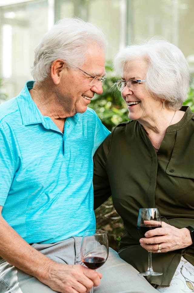 Happy couple enjoying each others company